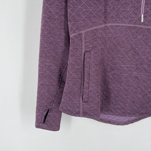 Marmot Women 's Annie Purple Long Sleeve Quilted Jacquard Cowl Neck Pullover S - Picture 7 of 10